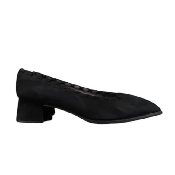 Stuart Weitzman Shoes Womens 8.5 Pumps Square Toe Block Heel Fashion Style Black - Picture 16 of 16